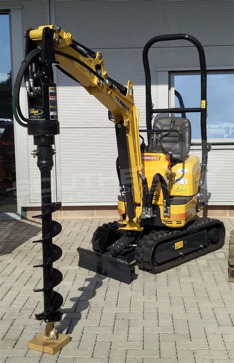 micro digger auger|auger attachment for mini excavator.